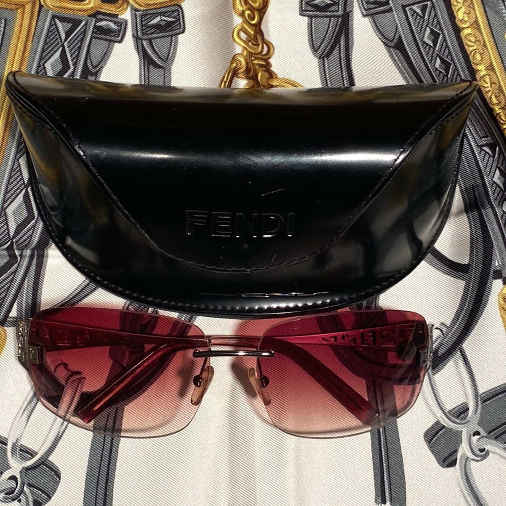 Fendi Zucca Pink Metal Sunglasses